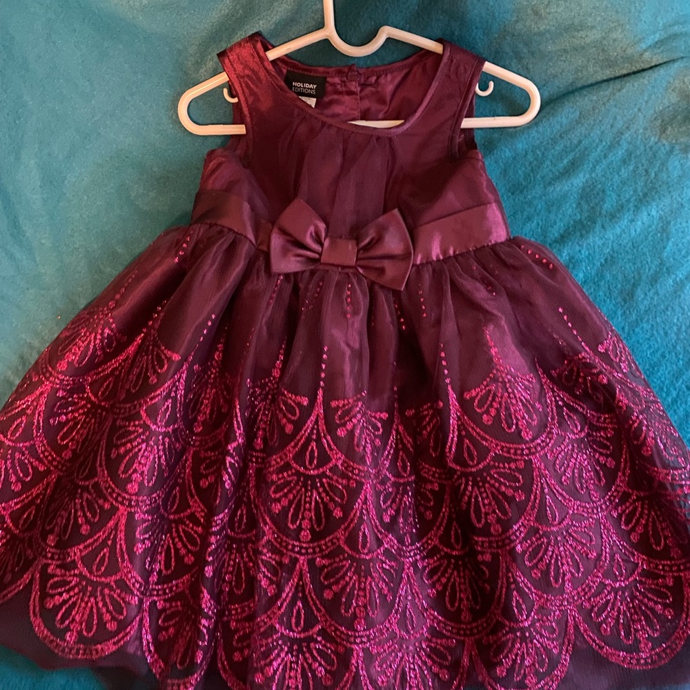 Beautiful size 3T maroon & pink dress